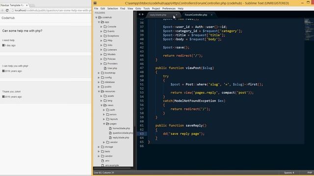 PHP/Laravel - Building a forum like website from scratch (tut 16) смотреть онлайн