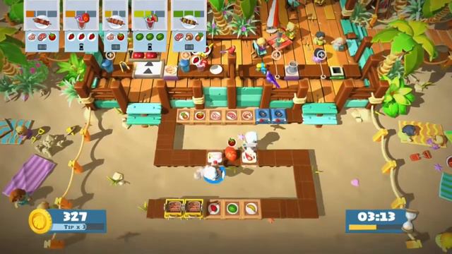 Overcooked 2 Surf ‘n’ Turf 3-4 1 Player Solo 4 Stars смотреть онлайн