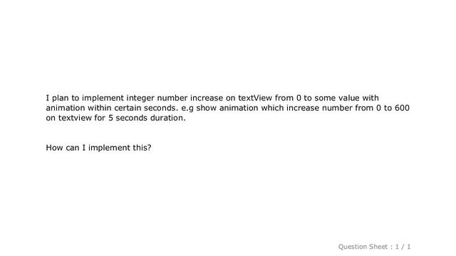 Android : How to implement increasing number animation from 0 to 600 in 5 secs on TextVIew on andro смотреть онлайн