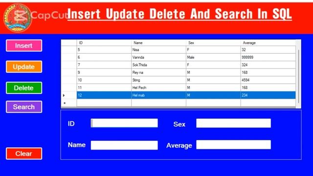 Project Insert Update Delete And Search In SQL смотреть онлайн