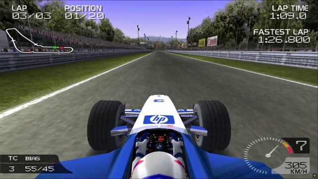Formula One 2003 (PCSX2) - Montoya - Monza - Race 3 laps - 60 Fps смотреть онлайн
