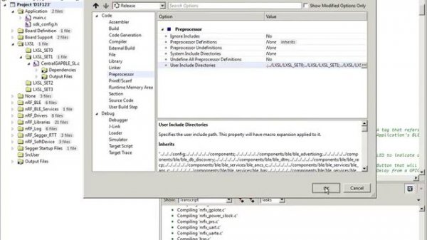 SEGGER Embedded Studio include path add