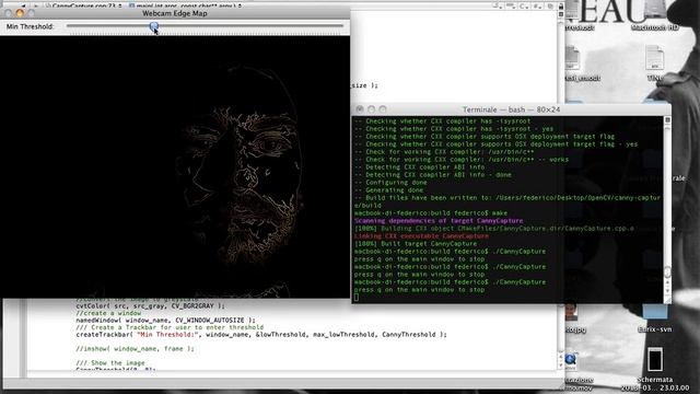 Canny edge detection with webcam смотреть онлайн