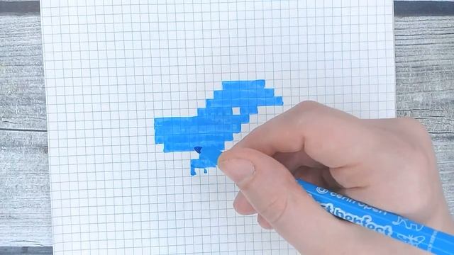 Как нарисовать кита / РИСУНКИ ПО КЛЕТОЧКАМ животных / Без фломастера чёрного цвета смотреть онлайн