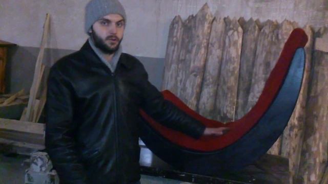 Кресло-качалка из массива дерева мягкое "Elit" смотреть онлайн