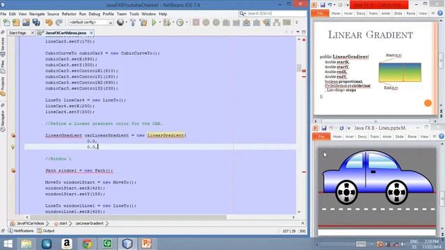 JavaFX 8 Tutorial - Colors & Gradients (LinearGradient) #7 - Part 1 смотреть онлайн