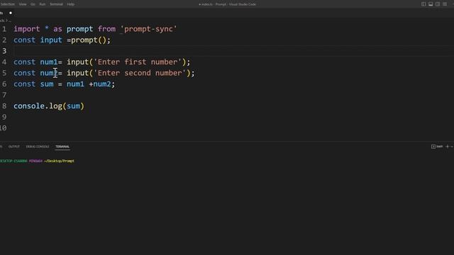 User Input using Prompt in Type-Script смотреть онлайн