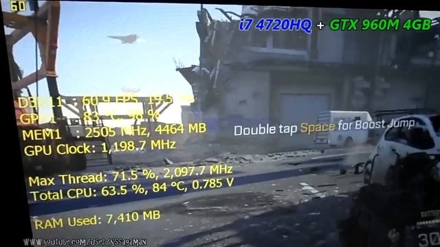 Asus ROG: GTX 960M - i7 4720HQ | Gaming test #7: CoD: Advanced Warfare смотреть онлайн