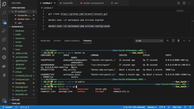 Day 2 Start Workspace Laravel Nginx php phpmyadmin #100DaysOfCode смотреть онлайн