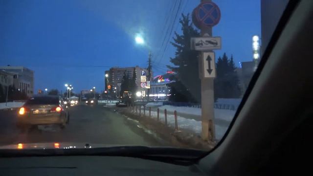 Вечерняя Тула на машине. Цирк зажигает огни. смотреть онлайн
