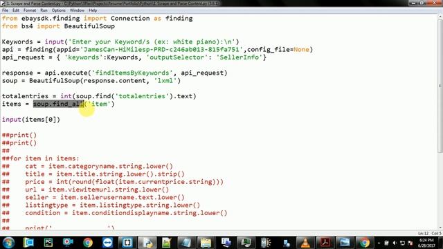 Search the Ebay API in 14 Lines of Python Code смотреть онлайн
