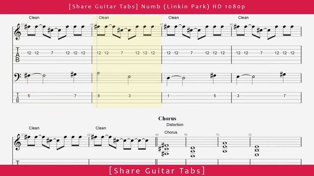 [Share Guitar Tabs] Numb (Linkin Park) HD 1080p смотреть онлайн