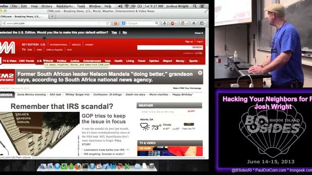 BsidesRI 2013 1 0 Hacking Your Neighbors for Fun! Josh Wright смотреть онлайн