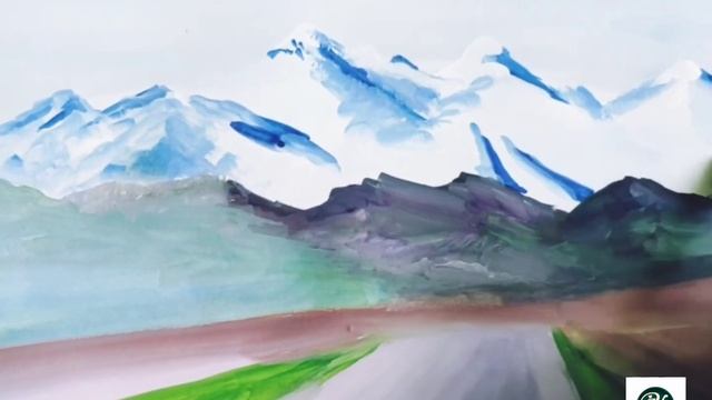 2мая 2020г. Рисуем пейзаж. Видео урок для начинающих. смотреть онлайн