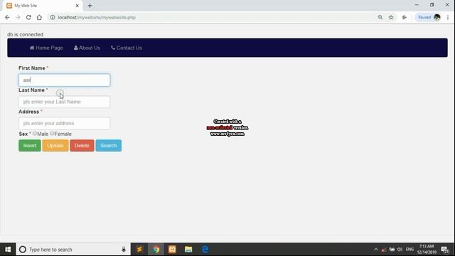 query operation insert,update,delete and search with php and MYSQL смотреть онлайн