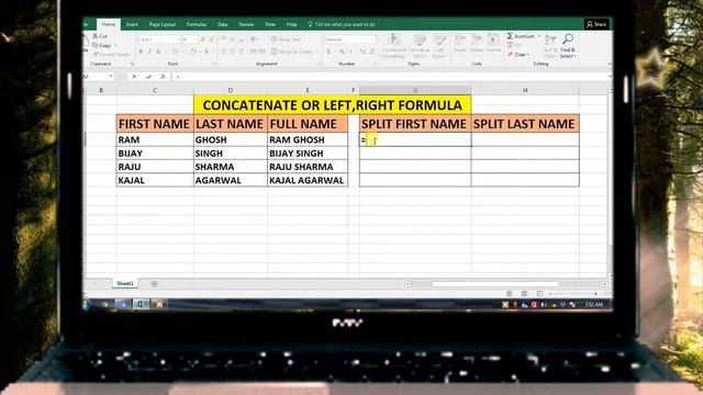 How to combine and split cell text in excel #Hindi (concatenate and left , right formula) смотреть онлайн