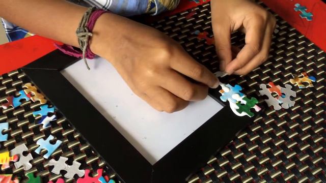 Recycle puzzles/ decorate photo frame /home decor/ gift /kids school craft project /sustainability смотреть онлайн