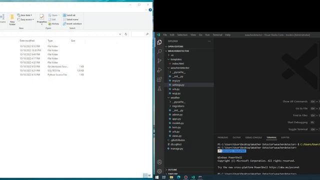 #Runserver with #django framework #vscode смотреть онлайн
