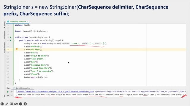 Java 8 Improvements StringJoiner class, String join() method смотреть онлайн