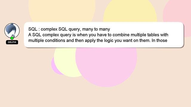 SQL : complex SQL query, many to many смотреть онлайн
