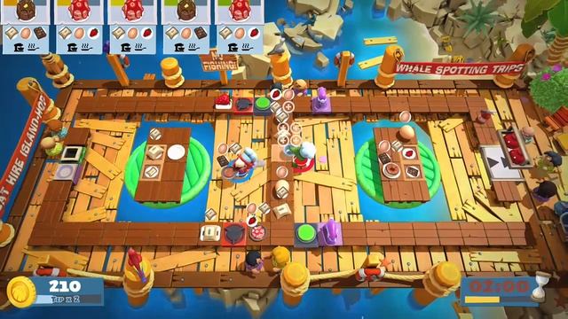 Overcooked 2 Surf 'n' Turf 3-3 4 star (2 player co-op) смотреть онлайн