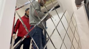 Зеркало Extra Clear/ Установка зеркальных ромбов