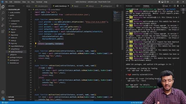 Connect Dapp with frontend | Calculator Dapp | React JS смотреть онлайн