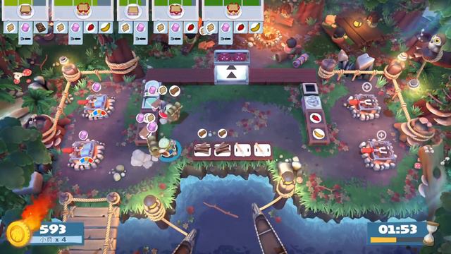 Overcooked 2 Campfire Cook Off DLC Level 2-3 2 Player 4 Stars《PS4》Flowey смотреть онлайн