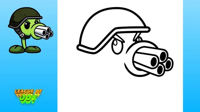 How to DRAW GATLING PEA FNF - Friday Night Funkin - Plants vs Zombies смотреть онлайн
