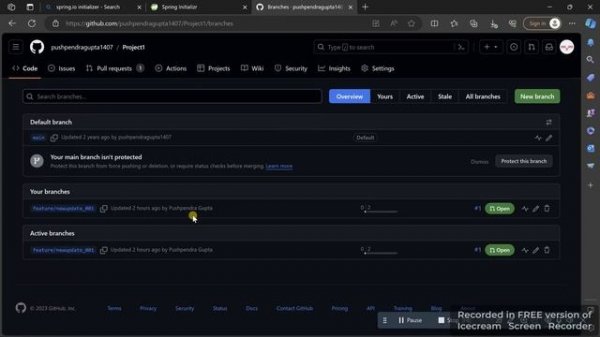Rename branch from github