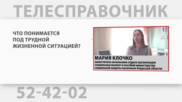 Что понимается под трудной жизненной ситуацией? смотреть онлайн