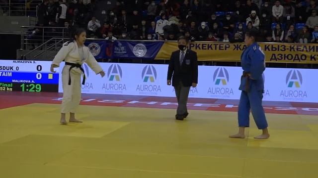 ДЗЮДО. ЧЕМПИОНАТ КЫРГЫЗСТАНА-2020. 52 кг Финал. Сауле Алмазова-Алиман Маликова смотреть онлайн
