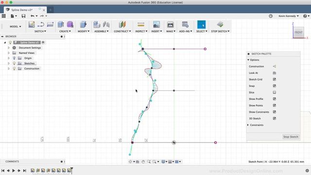 How to Create Fit Point Splines and Control Point Splines in Fusion 360 смотреть онлайн