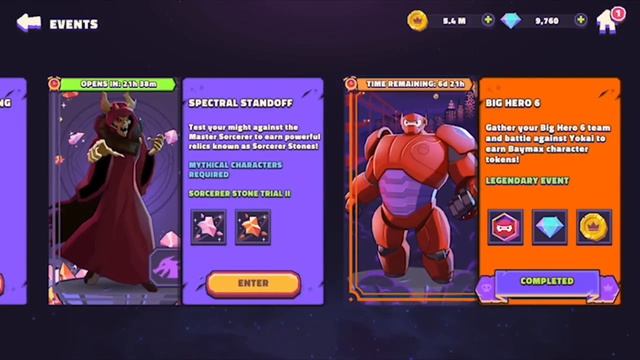 BIG HERO 6 TEAM - Disney Sorcerer’s Arena - Baymax Legendary Event Complete! Exclusive Trophy! смотреть онлайн