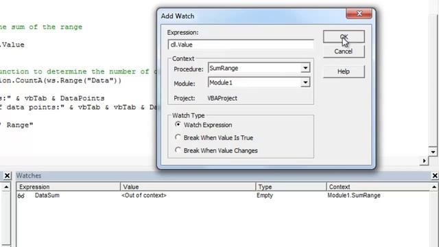 Excel VBA - Debug with the Watch Window смотреть онлайн