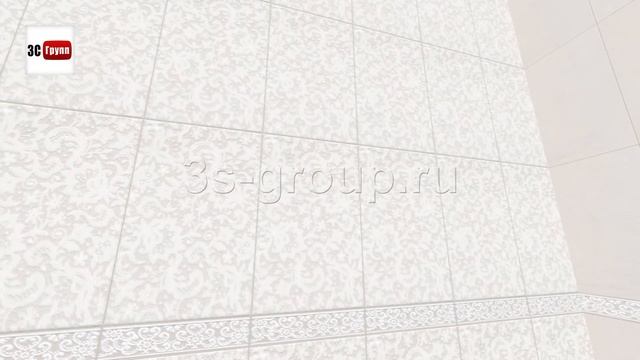 Плитка «Мерлетто» Керама Марацци в интерьере ванной | Вариант раскладки смотреть онлайн