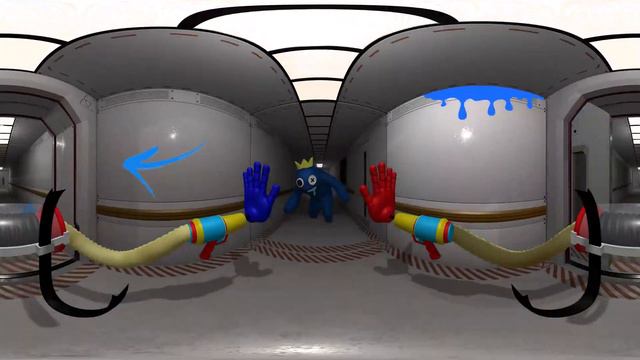 VR 360 Rainbow Friends chase you! Attack with the grab pack смотреть онлайн