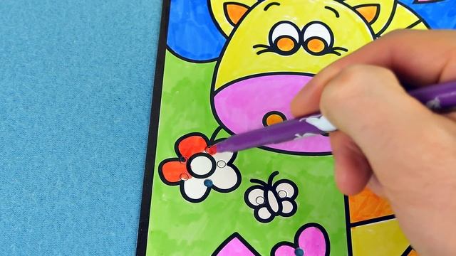Играем со Свинкой Пеппой и Джорджем в пушистую раскраску!!! Весёлое видео для детей. Peppa Pig смотреть онлайн