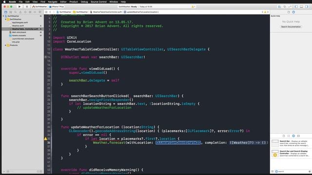 iOS Swift Tutorial: Create a Weather App from Scratch смотреть онлайн