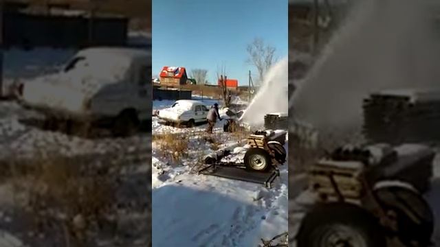 Мотоблок Энергопром 820 со снегоуборочной приставкой Брайт СМ 600 смотреть онлайн