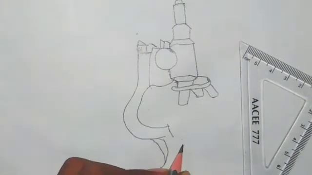 How To Draw Compound Microscope | Science Apparatus | Compound Microscope