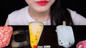 ASMR RAINBOW KOREAN ICE CREAM🌈🍦, YELLOW WATERMELON 💛🍉 MUKBANG, REAL EATING SOUNDS