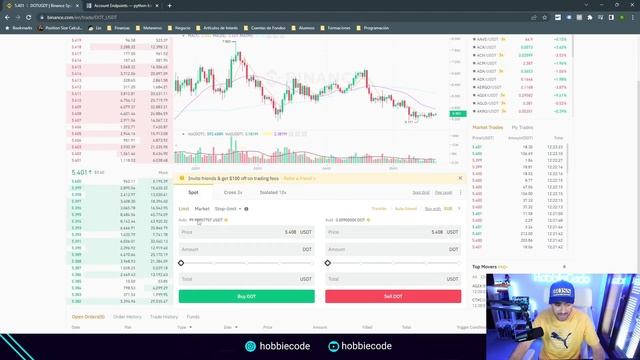 Como comprar Criptomonedas en Binance con Python ??? Curso Robots de Criptomonedas #5 смотреть онлайн