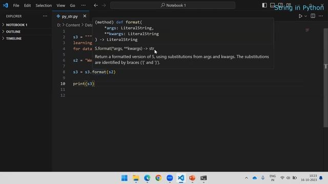 Python 12: Python Strings - Fundamentals and Advanced String Manipulation, Operations смотреть онлайн
