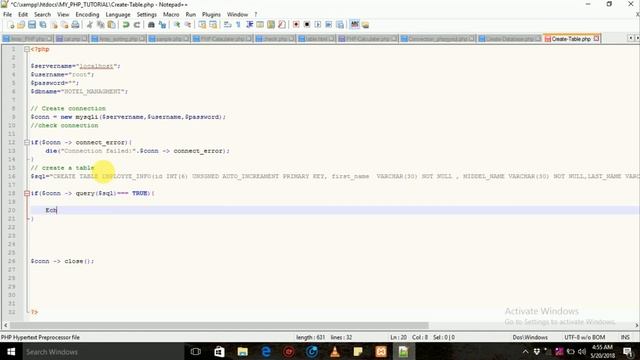 How To Implement Create Table In MySQL Using PHP (Amharic) смотреть онлайн