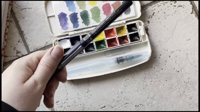 My minimal watercolor sketching kit | Mini vlog - prepping for sketching outside смотреть онлайн