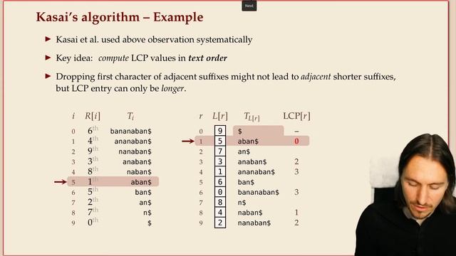 COMP526 6-10 §6.7 LCP array construction & back to suffix trees смотреть онлайн
