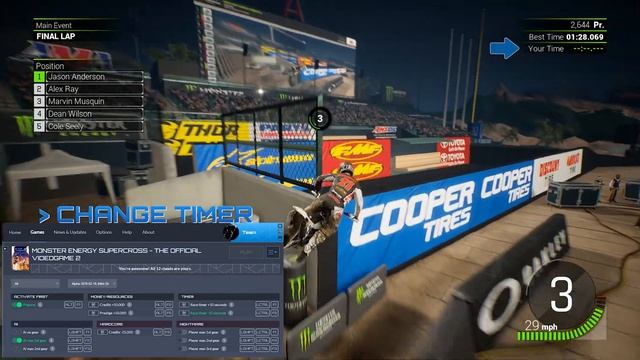 MONSTER ENERGY SUPERCROSS 2 Cheats: Add Money, Modify AI Gear, ... | Trainer by MegaDev смотреть онлайн