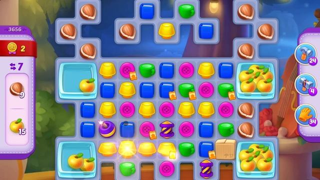 HomeScapes Level 3656 No Boosters (14 Moves)