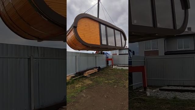 Установка Мобильной бани АКВАМАРИН 2,5*7М #баняподключ #каркаснаябаня #samara #глэмпинг #базаотдыха